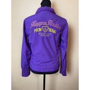 KAPPA womens bomber jacket purple and yellow coat small xs lakers